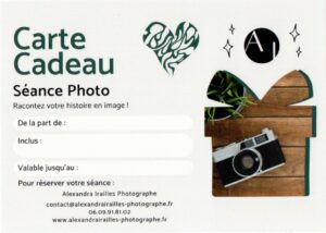 Carte cadeau séance photo